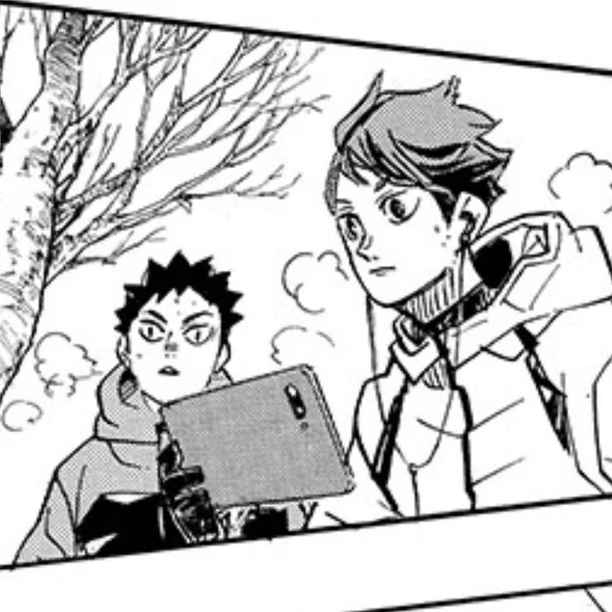 iwaoi manga panel redraw 
#haikyuu 