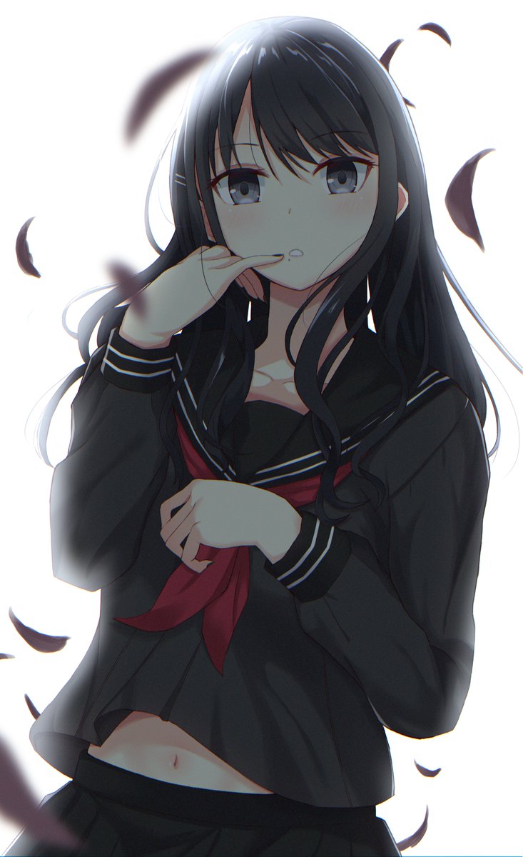 風野灯織 「黒セーラー灯織描いたよ?
#シャニマス 」|なす skeb募集中😈のイラスト