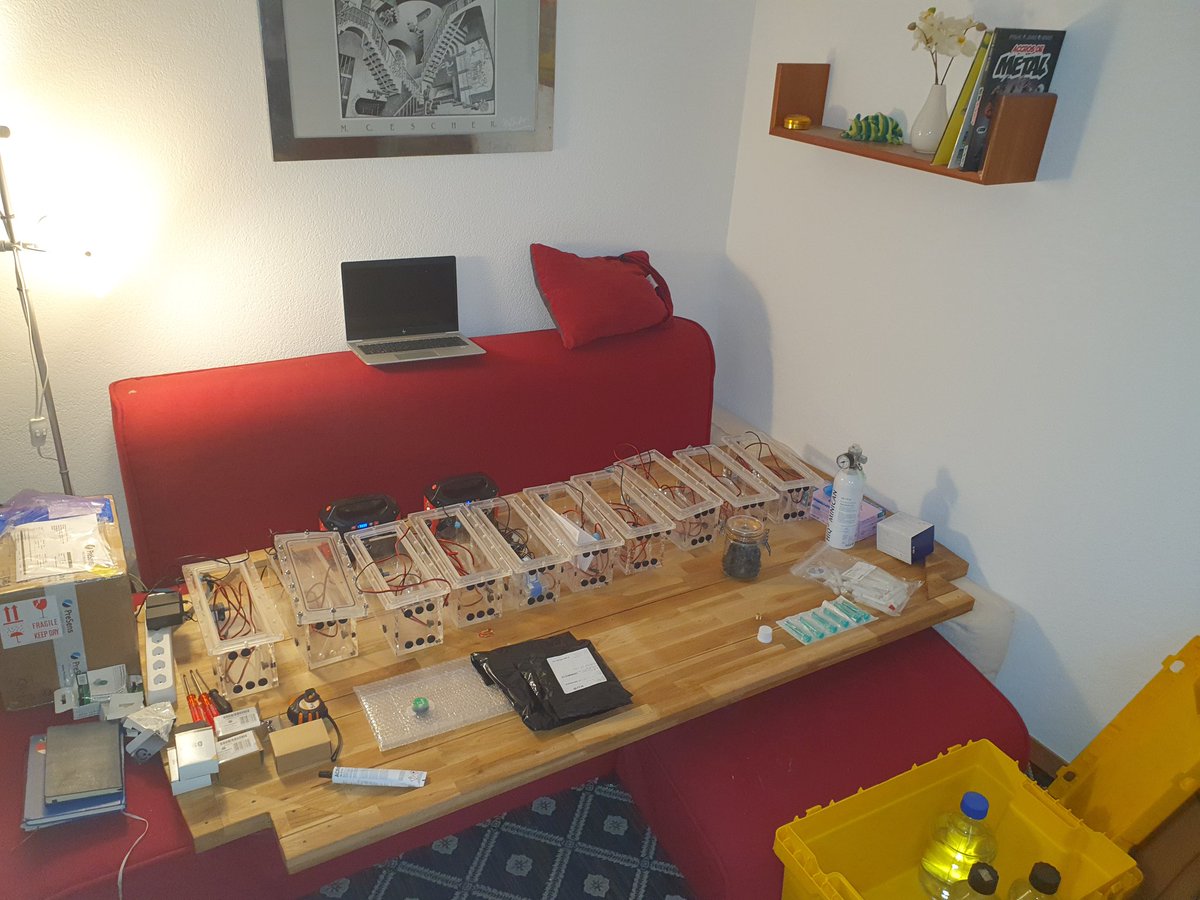 dr_clay's tweet photo. Now trending: Home-Lab ... cause Home Office is 2020 ... preparations and material testing for upcoming field season. #StayAtHome #StaySafe #keepgoing https://t.co/Fr2dJFIUWo