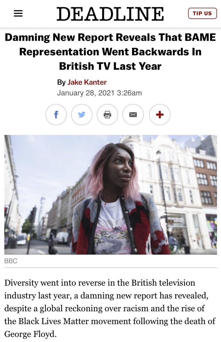 There was so much talk about Diversity last year, when BLM was at its peak. According to an article by Deadline the number of POC and disabled people who work within The UK TV & Film industry decreased in 2019 - 2020. (1)