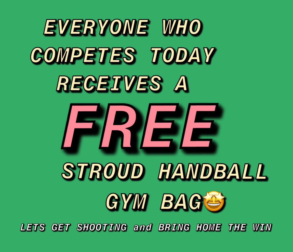 LAST DAY OF THE COMPETITION and yes that’s right!!! Everyone who helps Stroud Handball secure the win today, receives a FREE HANDBALL BAG 😱 How many balls from 6m can you throw into a basket in 1 minute?💪🏻Head over to our Instagram to send in your videos!💚💚