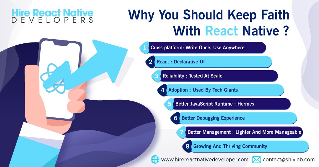 Why You Should Keep Faith With React Native?
#reactnativedeveloper #reactnativeapps #appcompany #developer #mobileapp #mobileapps #ReactNative #reactnativeapp #androidapp #iosappas #crossplatform #itcompany #JavaScript #nativeapp #Android #knightcoders #shivtechnolabs