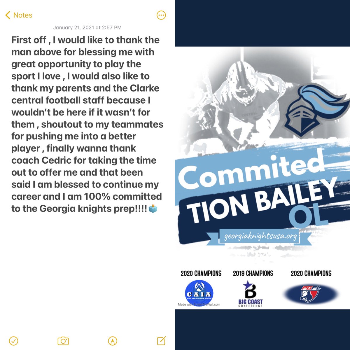 TionBailey's tweet photo. 100% Committed @coachroach1991 @DavidPerno https://t.co/jVgquxLL92