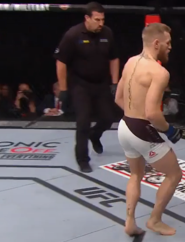 chrisgoodjab's tweet photo. Look at McGregor's stance when he did his absolute Masterclass against Alvarez. Craaaazy. Feet really close together, low guard, looking downards.
I love when people makes conclusions based on images. #InternetExperts #UFC257 https://t.co/mFqDxxZXwU