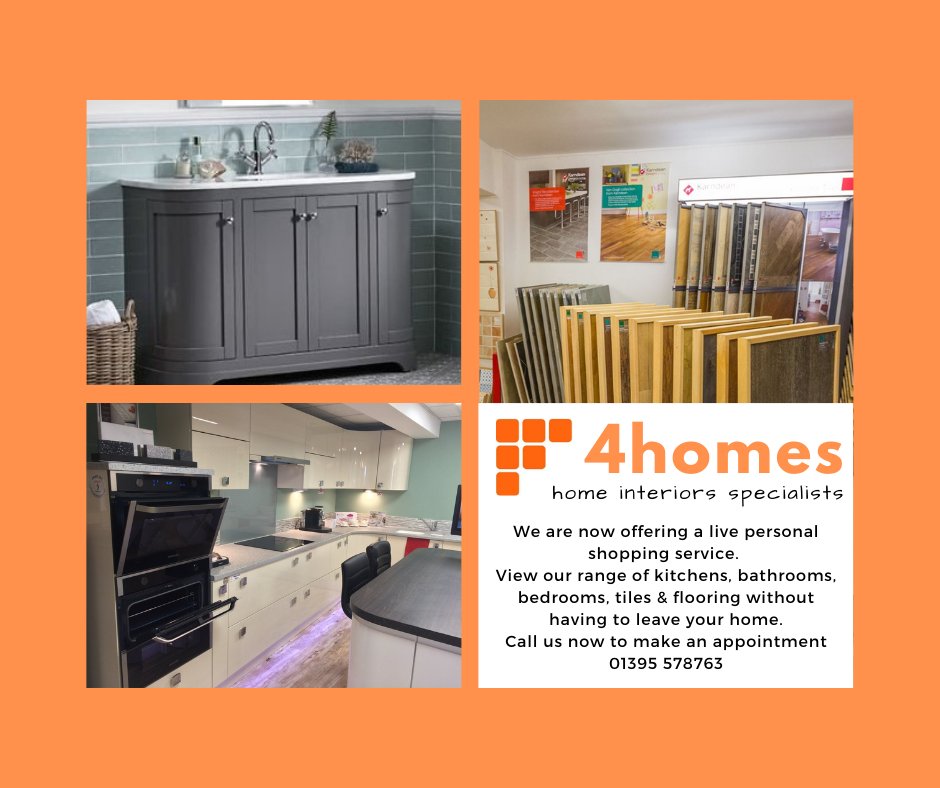 4homes_ltd's tweet photo. 4homes are now offering a live personal shopping service! View our range of kitchens, bathrooms, bedrooms, tiles &amp; flooring without having to leave your home!! 😃😃😃
Call us now to make a virtual appointment 01395 578763
#lockdown2021 #flooring #kitchen #bathroom https://t.co/i73lX25tG5