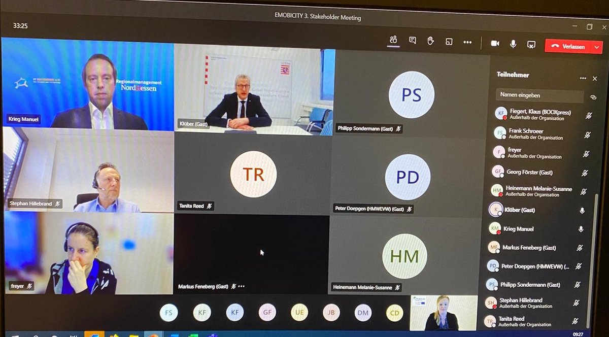 Mit dem Ziel, innovative Projekte im Bereich der elektrifizierten Güterlogistik zu entwickeln, fand gestern das 3. EMOBICITY Stakeholder Meeting statt. 
Es wurden aktuelle Förderprogramme im Themenfeld Logistik und die Verkehrslenkung in Nord- und Osthessen, der diskutiert.