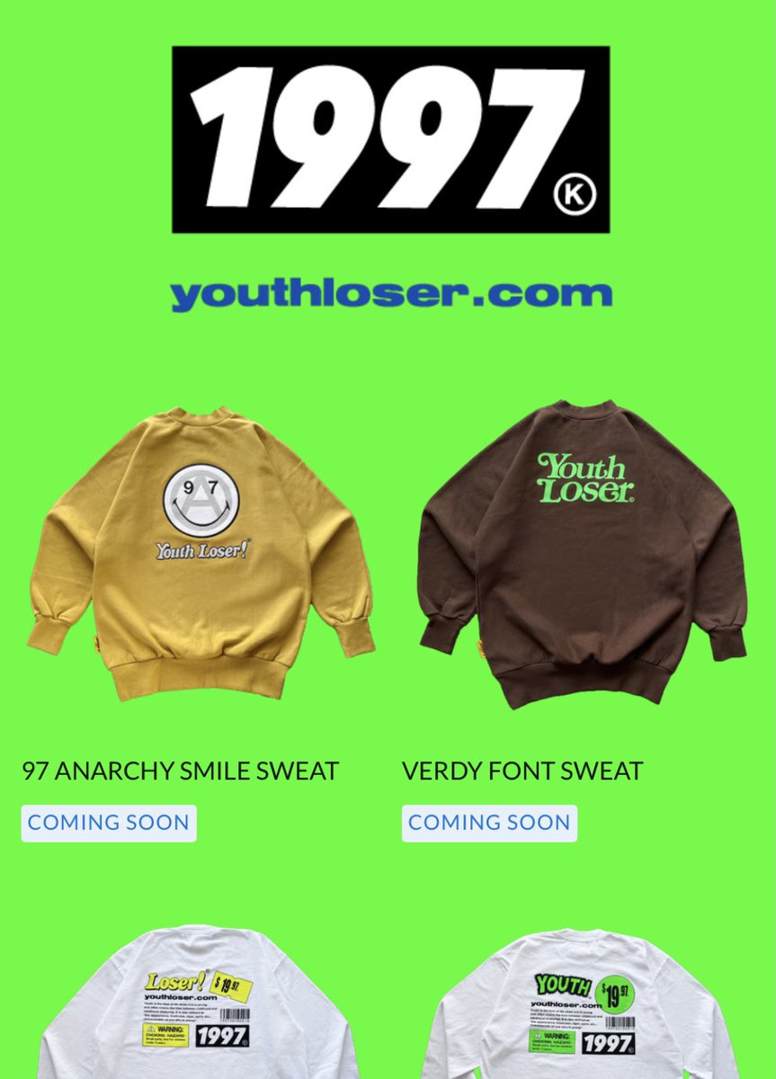 youth loser VERDY FONT SWEAT