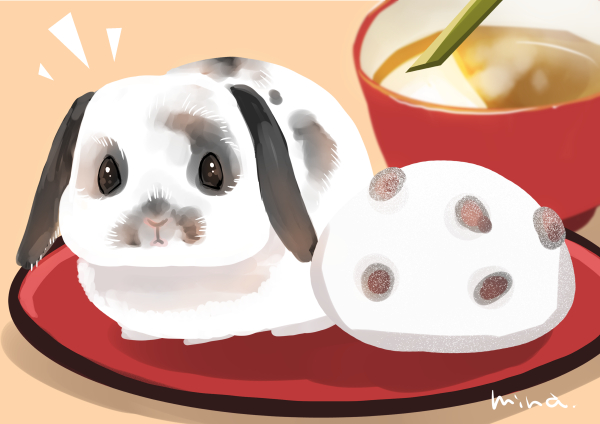 Illustrator Mina 豆大福 擬態するブロークンちゃん うさぎ イラスト Bunny Rabbit