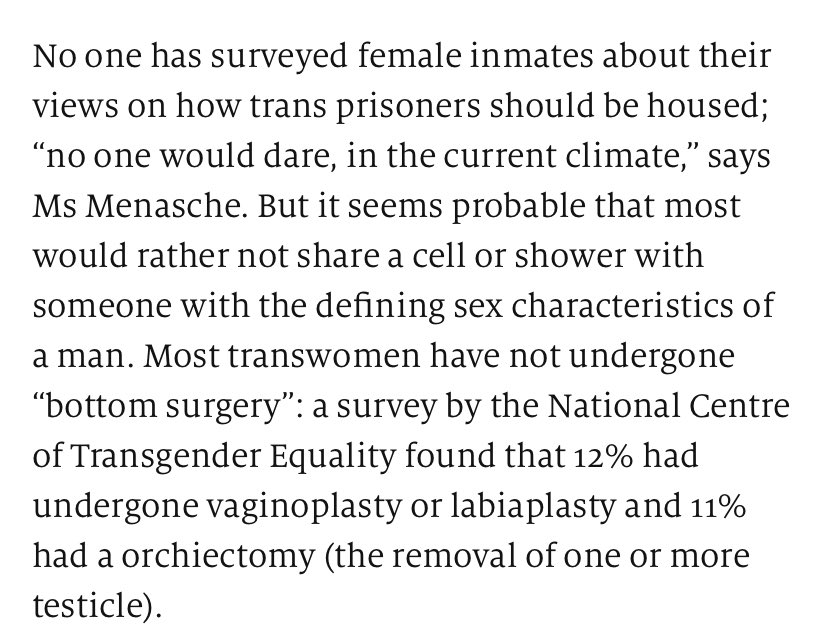 They point out the lack of consideration for incarcerated women in making these policies