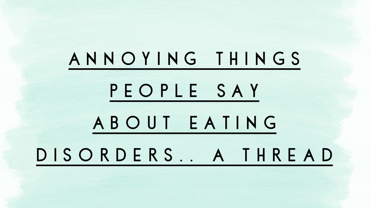Most of the time I love the opportunity to go and deliver training on eating disorders and how to support somebody who is experiencing one. Every now and then though I come up against little horrors like these.... [Thread]