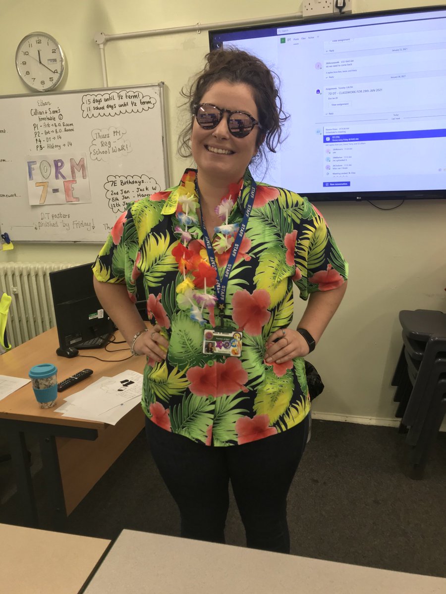 Aloha - It’s Friday so it must be ..... Hawaii day in the Y7 bubble 🌴😎⁦<a href="/Year7SandbachSc/">Year 7&8 Sandbach School</a>⁩ #staypositive