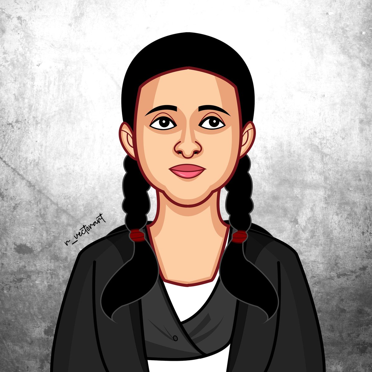 RVectorart's tweet image. Caricature @KotaFactory actress 
(VARTIKA_RATAWAL) #youtube #kotafactory #caricature #vectorart #art #drawings