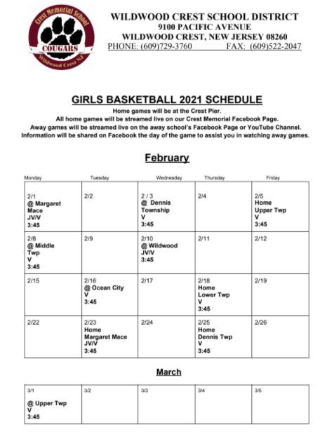 crestmemorial's tweet photo. CMS Girls Baskeball Schedule https://t.co/5YZijGIyx7