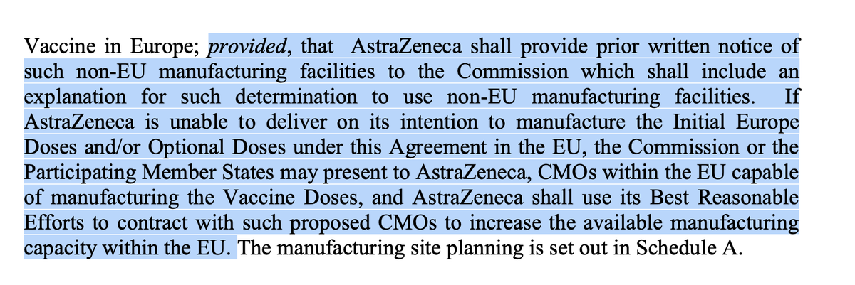 4. I rephrase. When Soriot talks on the UK manufacturing sites ( https://repubblica.it/cronaca/2021/01/26/news/interview_pascal_soriot_ceo_astrazeneca_coronavirus_covid_vaccines-284349628/) .Manufacturing doses for the EU outside the EU looks NOT as much as automatic as the EU assumed and said in the last 2 days. BUT only in this section EU INCLUDES also the UK.