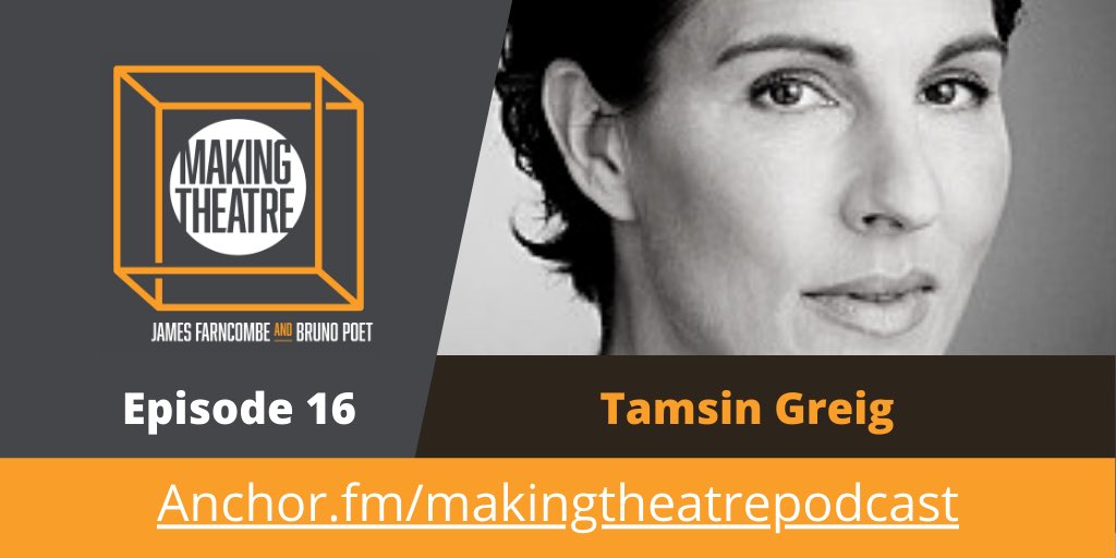 FarncombeJames's tweet photo. In Episode 16, Tamsin Greig joins us for a fascinating conversation about making theatre from the actor’s perspective. https://t.co/zWXa2RaVoF