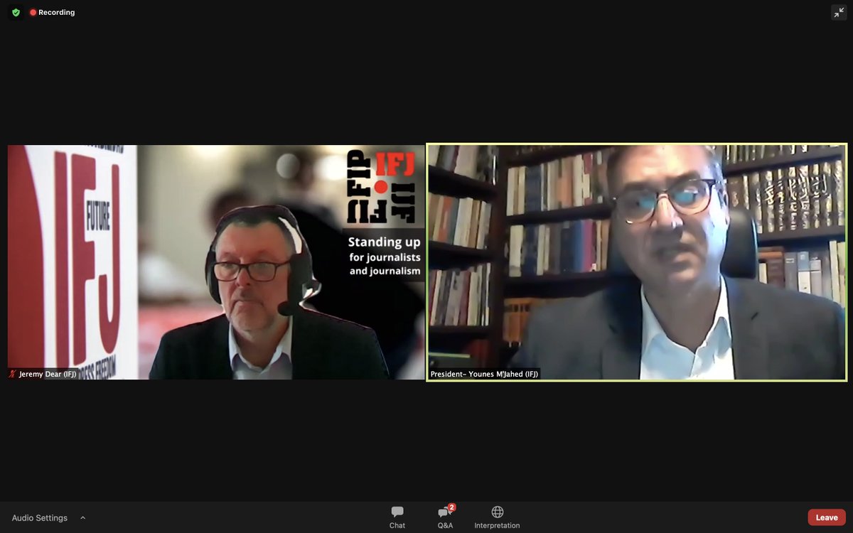 FAJafrica's tweet photo. @IFJGlobal President Younes Mjahed speaks on behalf of global journalists fraternity including African journalists in supporting the launch of the Digital Platform for Safety of Journalists in #Africa. Mjahed makes strong push for campaign against impunity! https://t.co/1QFLED0ldR
