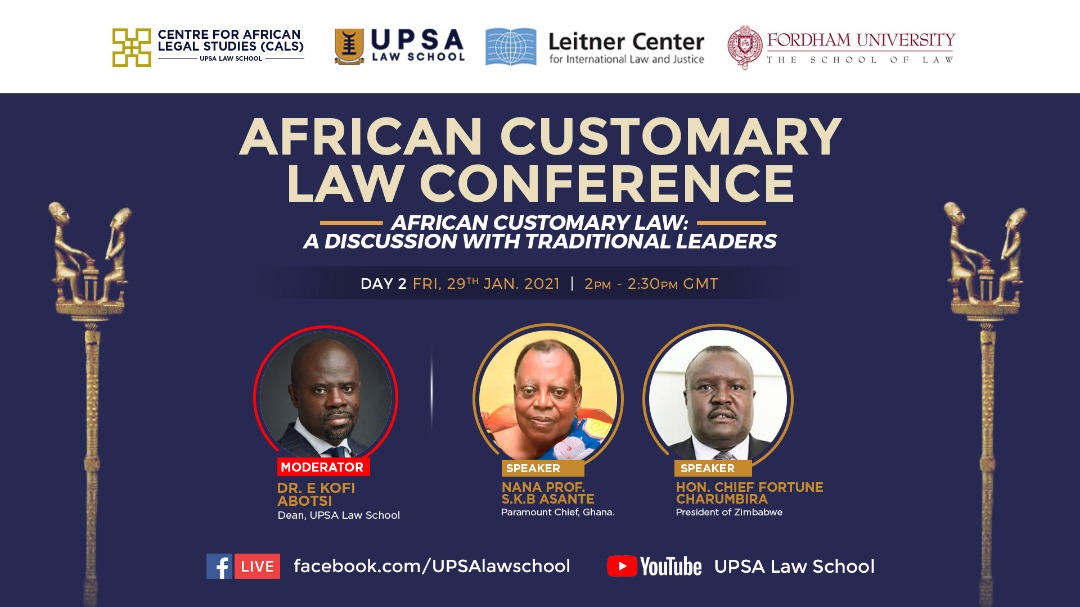 UPSALawSchool's tweet photo. Our second session is live with Nana Prof. S.K.B Asante and Hon. Chief Fortune Charumbira. Do join us
#CALS #UPSALAW #LeitnerCenter #FordhamLaw #ACLConference2021 https://t.co/1rfuFh7SWV