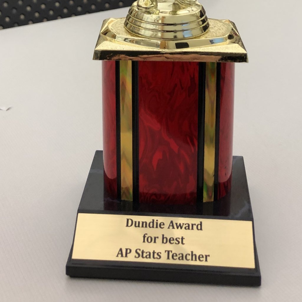 Congratulations, Mr. Breen! It’s always nice to start your Friday morning with a Dundie Award. Thank you, Jillian! #bestapstatsteacher #theoffice