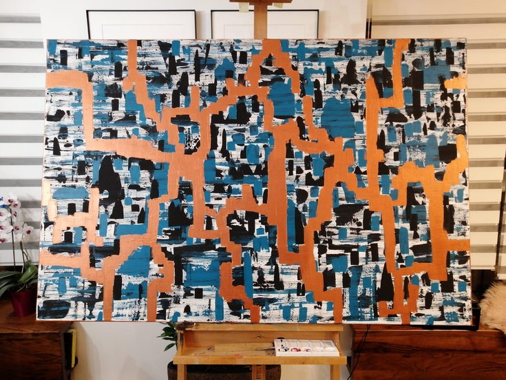 artfinderlatest's tweet photo. "Copper Connection"… by @tihci #acrylic #painting #art https://t.co/c0yv1caCfc @artfinder https://t.co/UrAhxM62Xt
