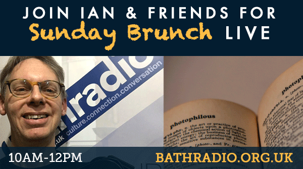 BathSound_Radio's tweet photo. Join Ian &amp; friends for Sunday Brunch LIVE from 10-12. Listen via https://t.co/x9870fmERJ. Sunday papers, The Week That Was, Word of the Week, and more.

#bathradio #sundaybrunch #communityradio #hospitalradio #localradio #bathcommunity #wordoftheweek #sundaypapers https://t.co/MeuLo4UHCa