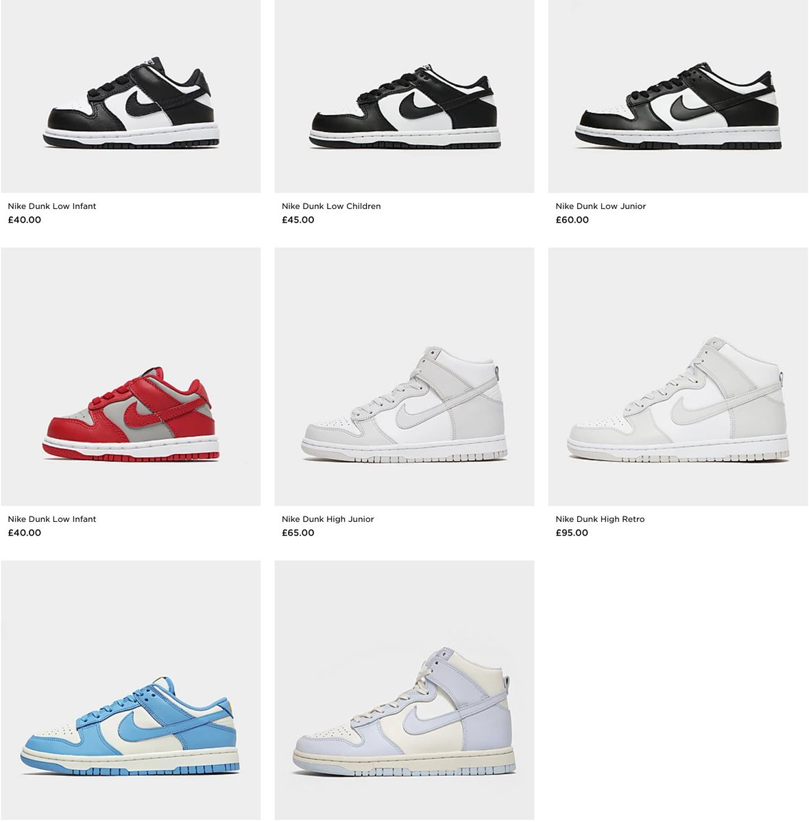 nike dunk low jd sports