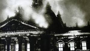 Castagnerac's tweet photo. The US Capitol attacked and ransacked.  The German Reichstag burning.  How close are we to Weimar Germany 90 years ago? https://t.co/EXwwgR7ivv