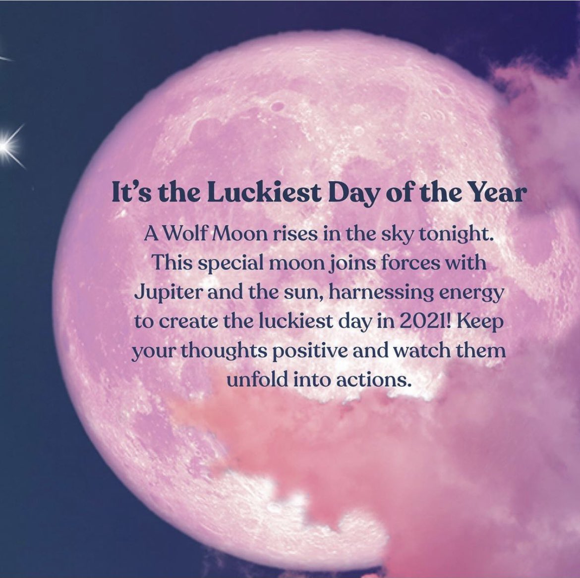 carabwilliams's tweet photo. I’m not the greatest believer in such things but I’ve been down for a few days so I’m going to believe in it today #WolfMoon #Intentions #LuckiestDay #FullMoon #StrangeDays #ItsOKNotToBeOK #Positivity #Kindness #Vegan #PlantBased #MoonInJupiter @mckenzieafrica https://t.co/IaLqsxSrGn