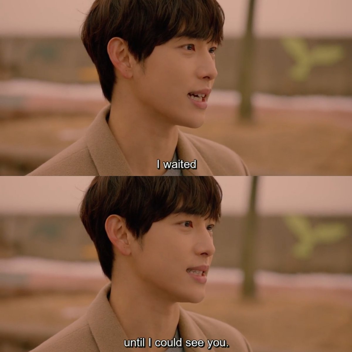 "I waited until I could see you." This can be more than about running. He fulfilled the words he mentioned in ep 6 which for once, someone does not make mijoo feel alone along the journey in life bcs his presence is enuf to make her feel secured by being there for her #RunOnEp14