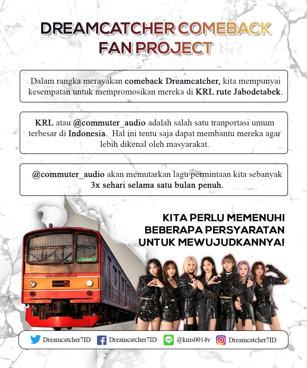 Dreamcatcher7ID's tweet photo. [PROJECT] #DREAMCATCHER COMEBACK SUPPORT

Please help us to QUOTE RETWEET this tweet AS MUCH AS YOU CAN with:

"#DREAMCATCHERxCommuterRadioKRL @commuter_audio (Add your own word to avoid spam)"

500 QRT = 1 Song

🚨 GOALS: 1500 QRT (3 Songs) IN 48 HOURS 🚨

Detail on the pics👇 https://t.co/a7UmkQb5vl
