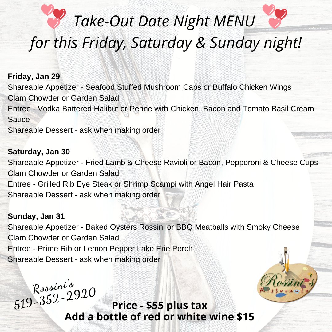 Order Take-Out DATE NIGHT DEALS this weekend! #ckont #datenight