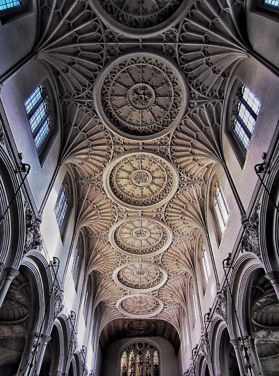 St Mary Aldermary. Wren's beautiful plaster fan vaulting led Nikolaus Pevsner to describe St Mary's as ‘the chief surviving monument of the 17th century Gothic revival in the City and – with Warwick – the most important late 17th century Gothic church in England.’