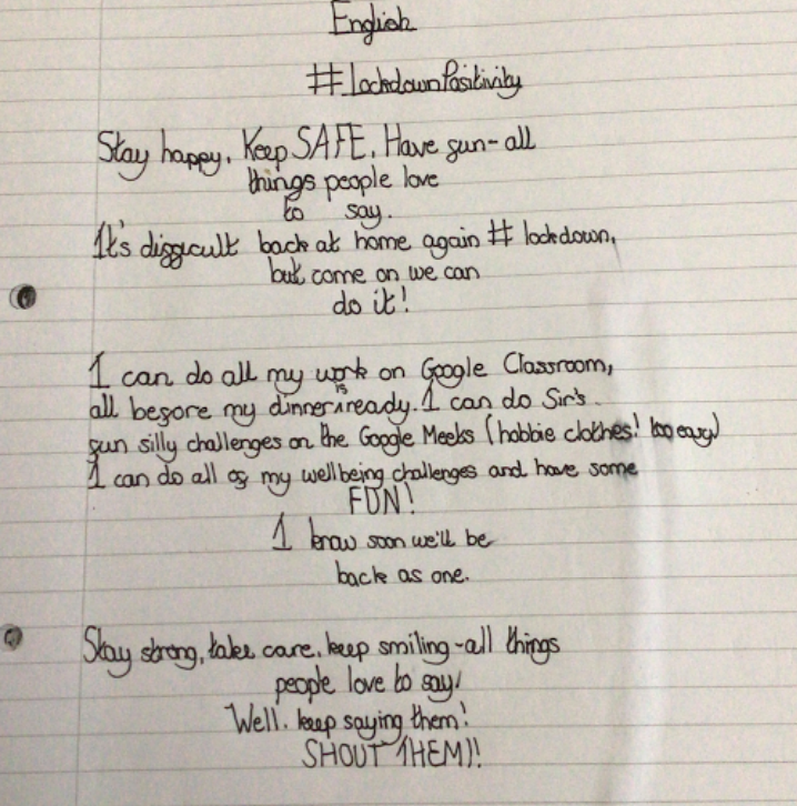 9StHerberts's tweet photo. What a super #lockdownpositivity poem!! https://t.co/zbVr2B1yIl