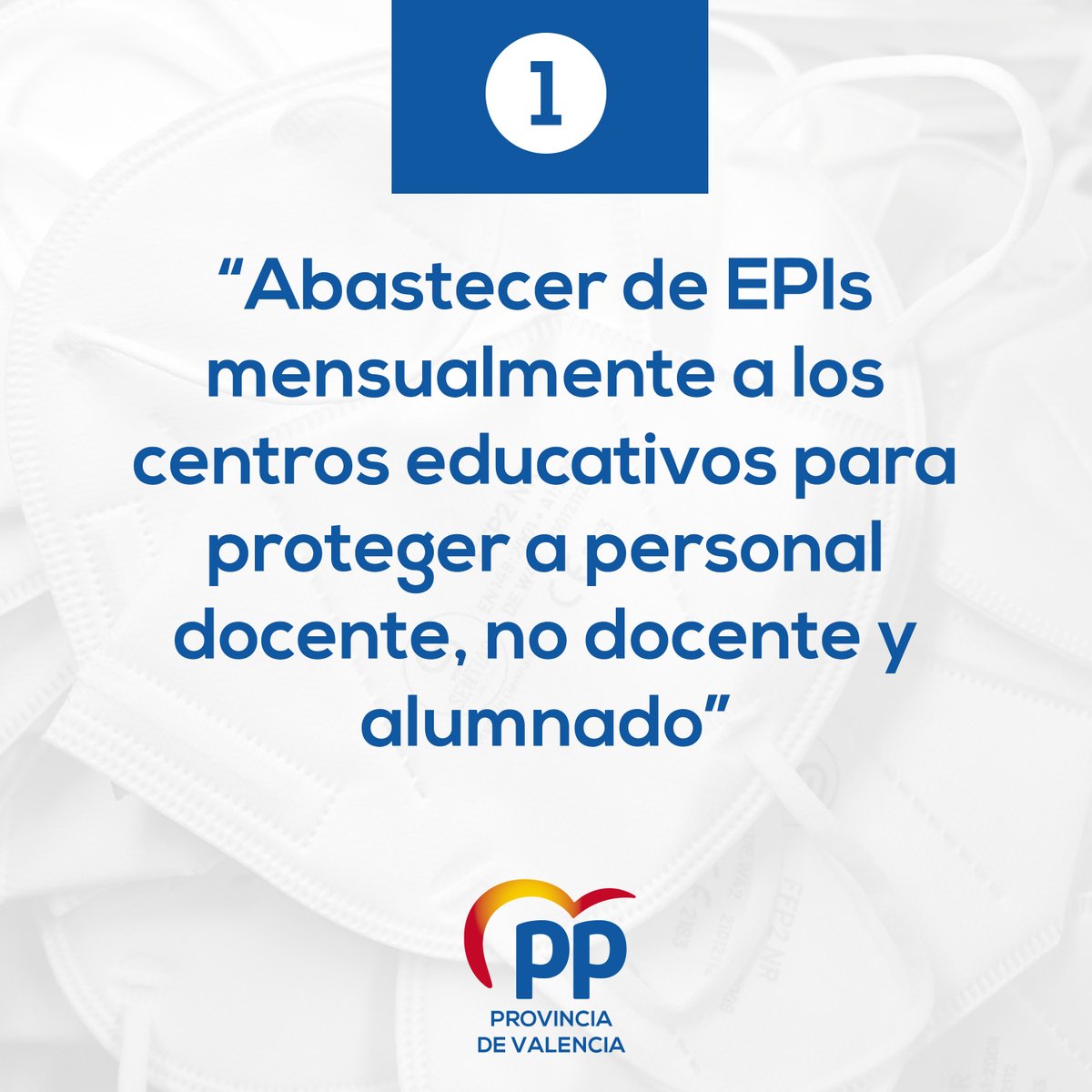 Vicente_Mompo_'s tweet photo. 1️⃣ Los materiales de protección son indispensables para garantizar la seguridad del personal docente, no docente y alumnado. Abastecer de EPIs mensualmente a los centros debería ser una obligación para la @GVAeducacio 😷

#PPorUnaEducaciónSegura https://t.co/ffFJn0cenh