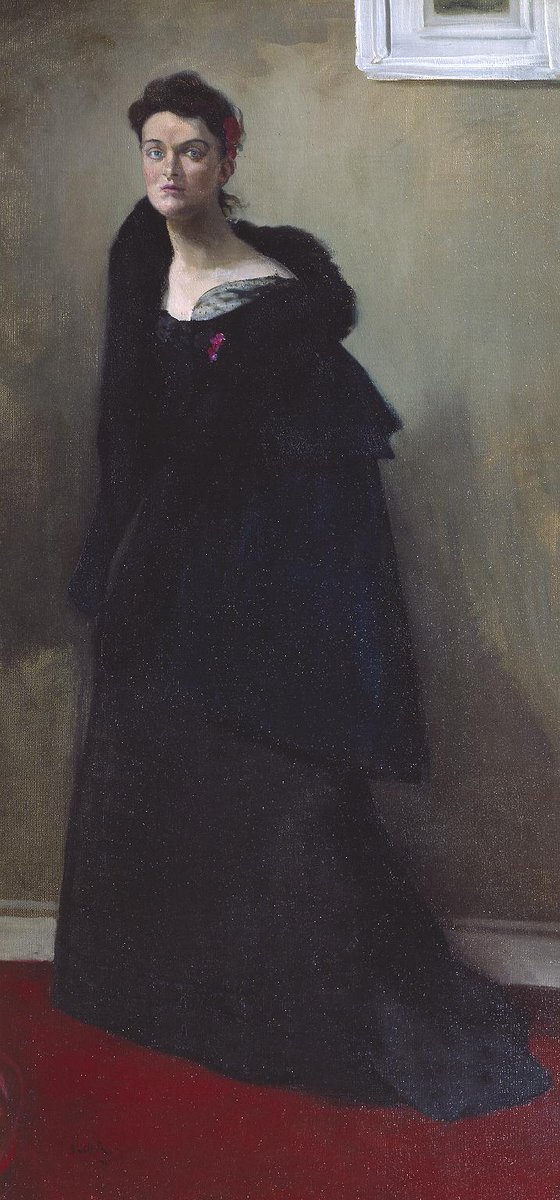 OldPortraiture's tweet photo. Born #OnThisDay in 1872: English painter #WilliamRothenstein (1872-1945)
Portrait of Miss Edith Lockyer Williams, 1893
#Rothenstein #BritishArt https://t.co/vgMxpeFIgi