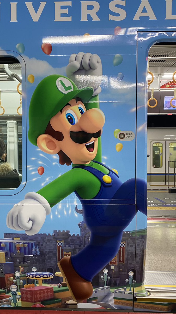 大阪環状線323系LS15編成 SUPER NINTENDO WORLDラッピング電車 大阪は