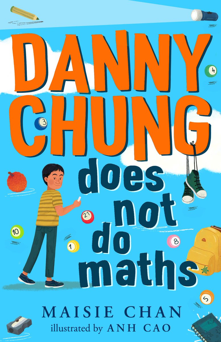 🎉HAPPY FRIDAY ALERT!📢 I'm so happy to present the final cover for DANNY CHUNG DOES NOT DO MATHS pub'd by <a href="/PiccadillyPress/">Piccadilly Press 📖✨</a>. Massive thanks to <a href="/_ratsart/">Anh Cao 🐭 Available for work</a> for working on this cover and the internal illustrations!