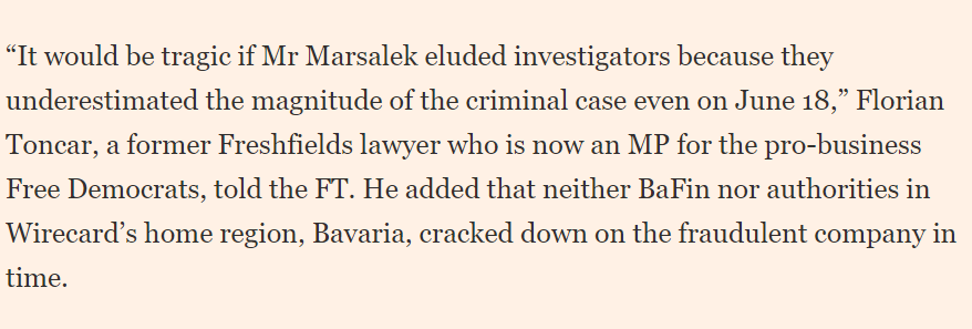 German authorities claiming that when the $2B+ in money came up missing, that they never suspected that there might be fraud or embezzlement going on. Only after they let the crooks get away did that occur to them...