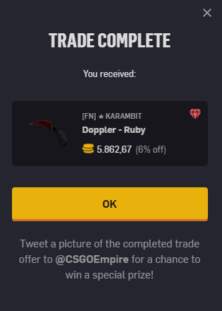 Thank you <a href="/CSGOEmpire/">CSGOEmpire</a> needed this one.