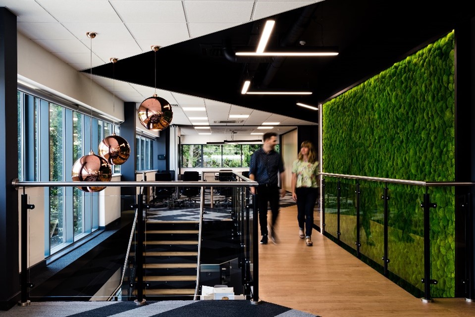 Examples of #Biophilia in our #projects. It's proven to reduce #stress, improve cognitive function, and enhance #mood and #creativity! 

These can contribute to an increase in #health and #wellbeing, as well as #productivity of staff, plus they look great – What’s not to #love?