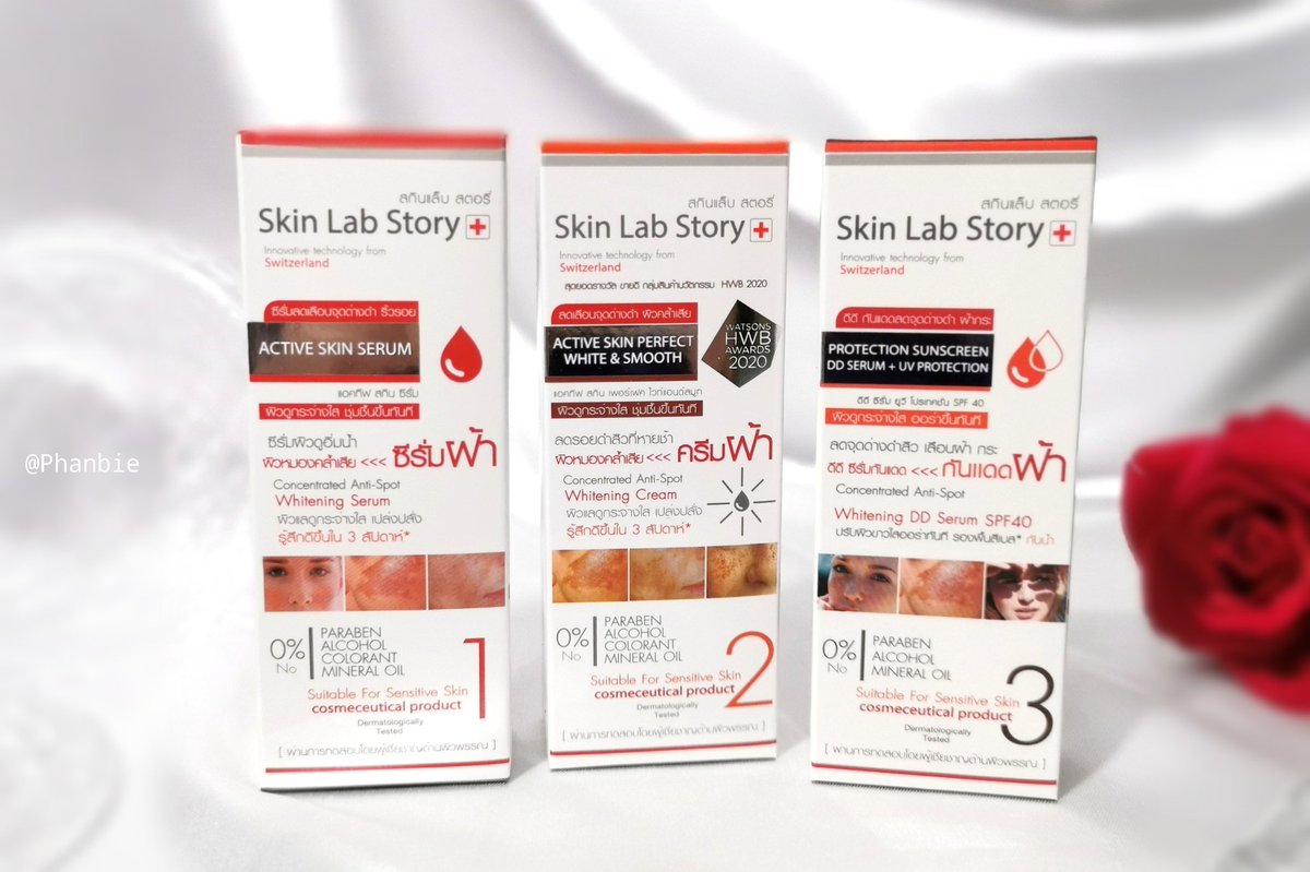 Phanbie's tweet image. ใครที่มีปัญหา​ฝ้า​ กระ​ จุด​ด่าง​ดำ แนะนำครีมเวชสำอางค์​เซ็ต​นี้เลยๆ ใช้เพียง​ 3​ Step​ เซรั่ม​ ครีม​ กันแดด​ อย่างต่อเนื่อง​ น้องเค้าจะค่อยๆช่วยลดเลือนพวกฝ้า​ กระ​ ริ้วรอยต่างๆ​ รวมถึงรอยดำให้จางลง​​ แล้ว​ไม่มี​แอล, พาราเบน​ด้วย​ คนผิวง่ายก็ใช้ได้​นะ #ใช้ดีบอกต่อ​ #skinlabstory