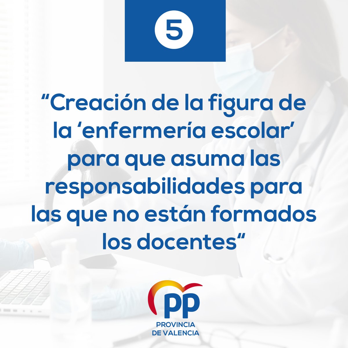 Vicente_Mompo_'s tweet photo. 5️⃣ Solo los profesionales sanitarios saben cómo combatir la #COVID19. Exigimos la creación de la figura de la “enfermería escolar” para que asuma las responsabilidades que no pueden llevar a cabo los docentes por falta de formación médica 👨🏻‍⚕️👩🏻‍⚕️

#PPorUnaEducaciónSegura https://t.co/ASsIAP3kvj