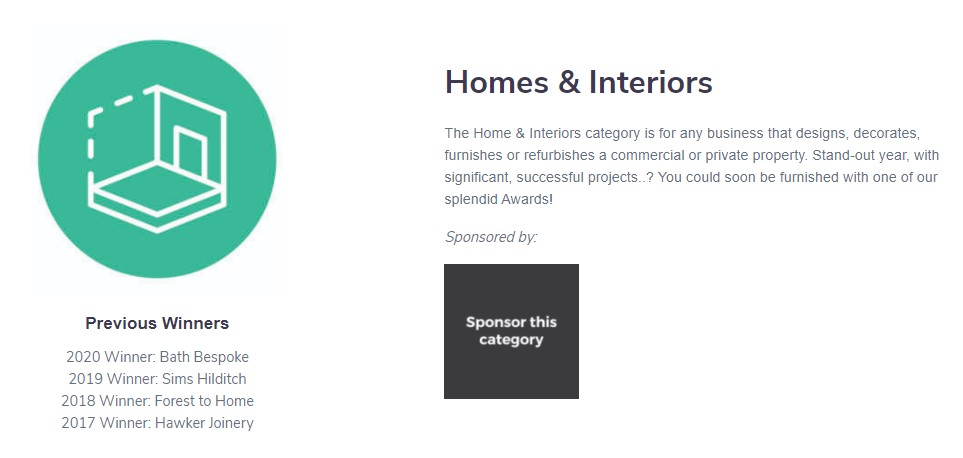 Do you have the best homes &amp; interiors in Bath? bathlifeawards.co.uk/nominate/

Contact annie.kelly@mediaclash.co.uk // pat.white@mediaclash.co.uk if you're interested in sponsoring this category!

Previous Winners include: <a href="/BathBespoke/">Bath Bespoke</a> | <a href="/simshilditch/">Sims Hilditch</a> | <a href="/ForesttoHome/">Forest to Home</a> | <a href="/Hawker_Joinery/">Hawker Joinery</a>