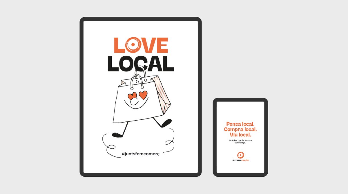 PublitesaComunicacio (@publitesa) on Twitter photo Love Local és la nova campanya de <a href="/TerrassaCentre/">Terrassacentre</a> , amb l'objectiu d'impulsar i dinamitzar el #comerçlocal de #Terrassa.
La imatge, elaborada a l'agència amb la tècnica de la il·lustració, ja és visible a peu de carrer i a les xarxes socials.
Més a ▶ bit.ly/3t84eZm Love Local és la nova campanya de <a href="/TerrassaCentre/">Terrassacentre</a> , amb l'objectiu d'impulsar i dinamitzar el #comerçlocal de #Terrassa.
La imatge, elaborada a l'agència amb la tècnica de la il·lustració, ja és visible a peu de carrer i a les xarxes socials.
Més a ▶ bit.ly/3t84eZm