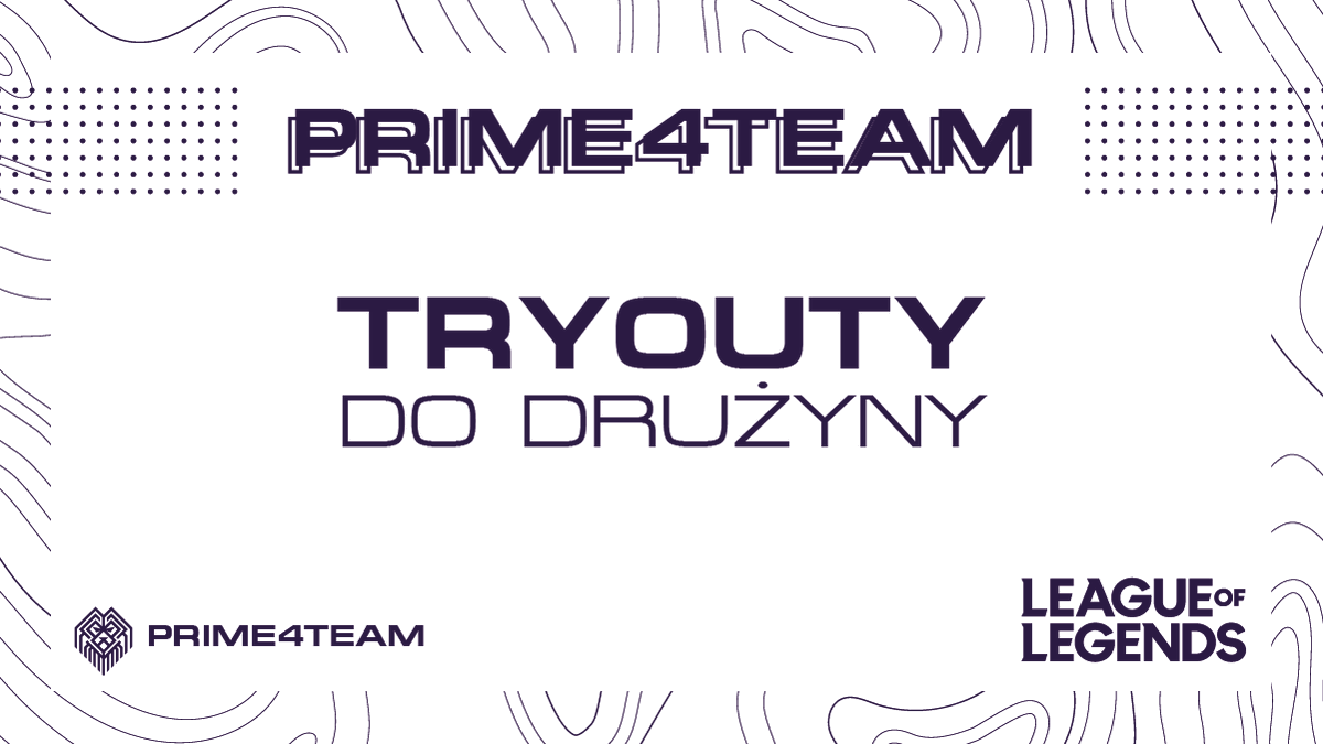 Prime4Team's tweet photo. ‼ OGŁOSZENIE - TRYOUTY ‼

Cześć! Oficjalnie ogłaszamy nabór do głównej drużyny Prime4Team. Zapraszamy 🦁💜
Cel jest postawiony jasno - @GrimmLiga 🏆😉

Czego wymagamy ⁉

D1+ EUW  ⬆⬆⬆

Zgłoszenia: 📩

👥Zawodnicy: https://t.co/ODW1VEzAbb
📊Trenerzy: https://t.co/LWFujdSLE1 https://t.co/erfai7Juj1