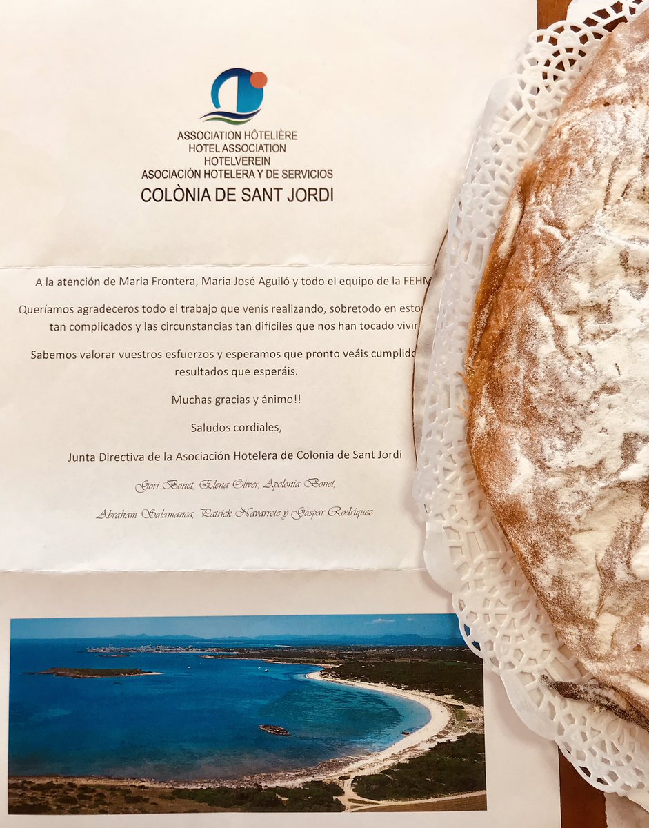 El equipo <a href="/fehmallorca/">FEHM</a> queremos agradecer a la junta directiva de <a href="/visitcoloniasj/">Visit Colònia de Sant Jordi</a> <a href="/gori_bonet/">Gori Bonet</a> el súper detalle que ha tenido con nosotros y sin duda nos ha alegrado el viernes y dado más 💪💪 para seguir trabajando a favor de la recuperación  #vamosssss #TrabajoEnEquipo #Fehm