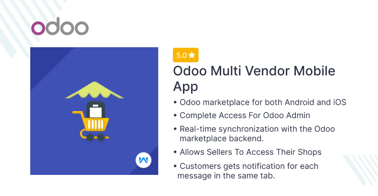 webkul's tweet photo. Bring the Odoo marketplace to your mobile phone!
Odoo Multi-vendor Mobile App is built natively for Android and iOS, the App allows the customers to browse the products and place the orders directly through the mobile App.
#odoo #odoo14 #odoomarketplace
https://t.co/hdPo9wxjGG https://t.co/8QFZrfWPl5