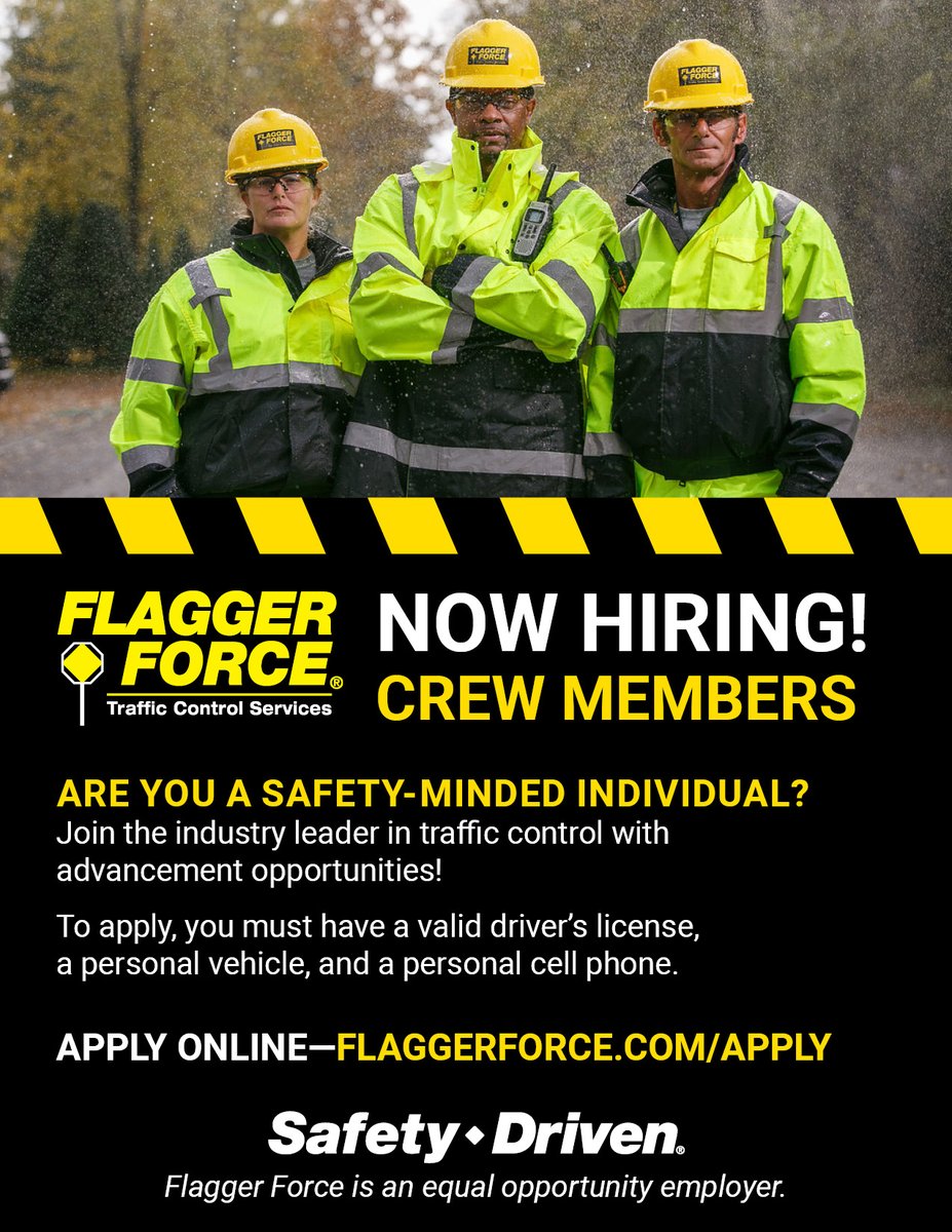 Now #Hiring! @FlaggerForce is hiring Crew Members. Flaggerforce.com/apply #BaltimoreJobs