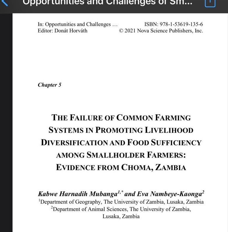 NambeyeEva's tweet photo. “Sustainable livelihood diversification should not be a reactive coping strategy when the main livelihood fails, but should be a sustained routine that regularly contribute to household incomes.”
Extracted from  ”Opportunities and Challenges of Smallholders and Smallholding” https://t.co/pUAvbGXLPu