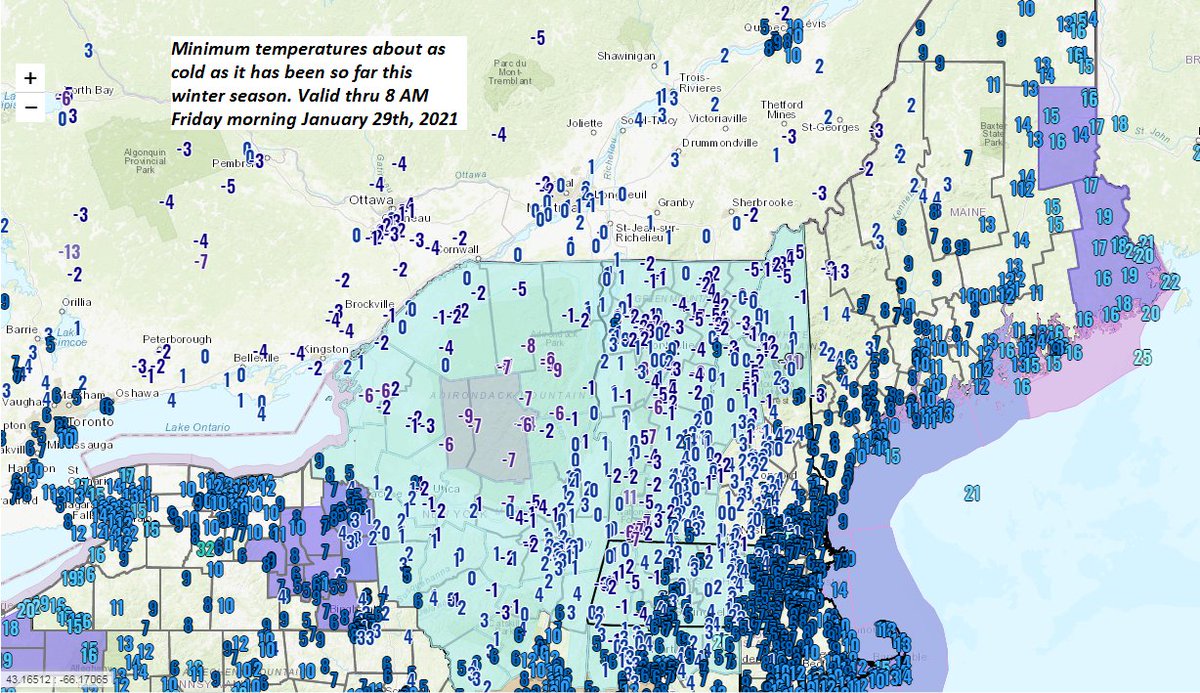 wxeringheights's tweet photo. Arctic air funneling in with low-level moisture being squeezed out by microphysics as diamond dust flurries. It may bring #Halo's &amp; #SunDogs as we technically have the conditions of a #CirrusCloud on the ground.  Coldest readings ambient air and #WindChill temp's below. #Vermont https://t.co/OdKChcsQ1O