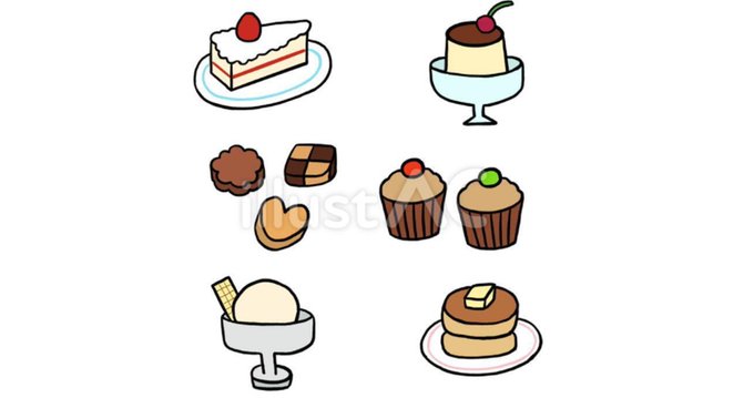 おやつイラストのtwitterイラスト検索結果